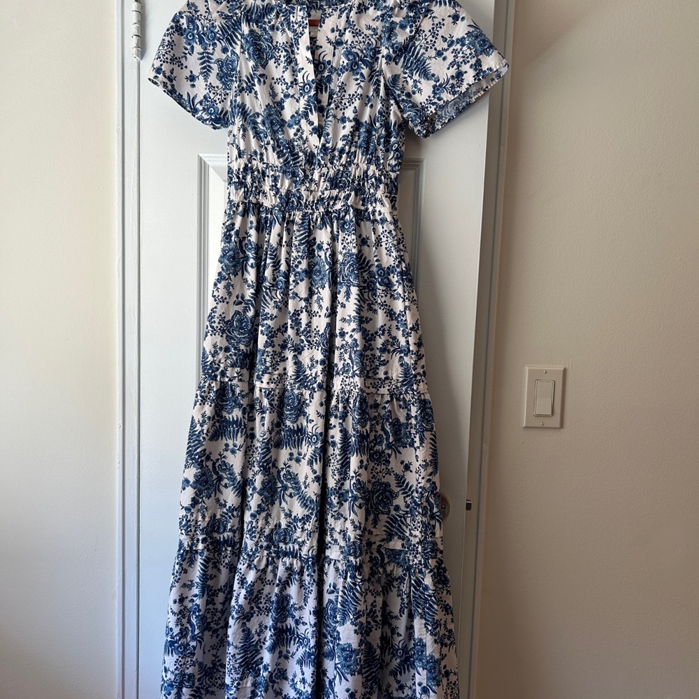 Anthropologie Maeve Blue Floral Dress